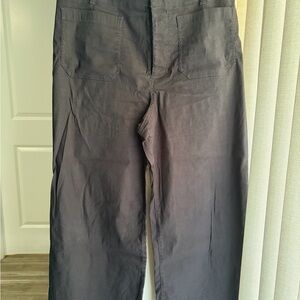 Maeve by Anthropologie Black The Colette Cropped Wide Leg